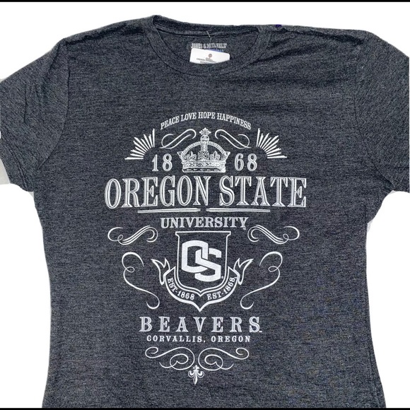Oregon State Beavers Charcoal Grey Women’s Tee - Picture 2 of 6